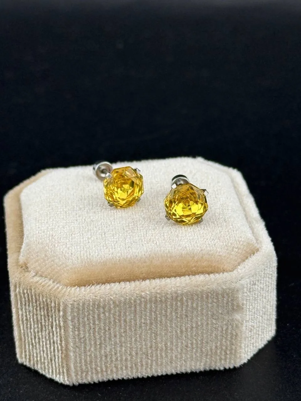 Серьги-пусеты из нержавеющей стали с винтовой застёжкой — фото 6
