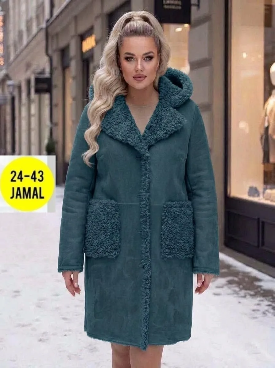 Пальто двухстороннее из замши и меха Замш + Мех — фото 5