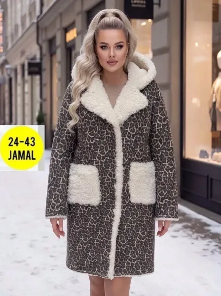 Пальто двухстороннее из замши и меха Замш + Мех — фото 1