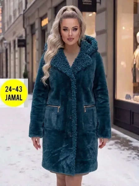 Пальто двухстороннее из замши и меха Замш + Мех — фото 6