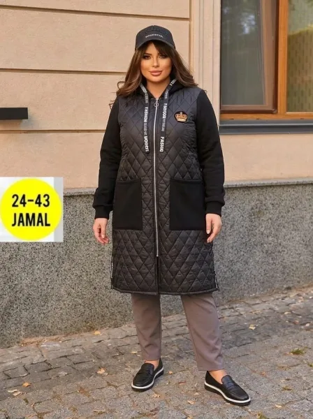 Куртка из синтепона с флисовыми рукавами синяя — фото 2