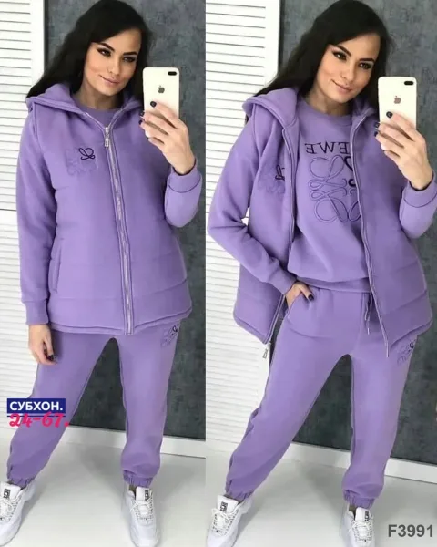 Костюм-тройка женский из флиса — фото 1