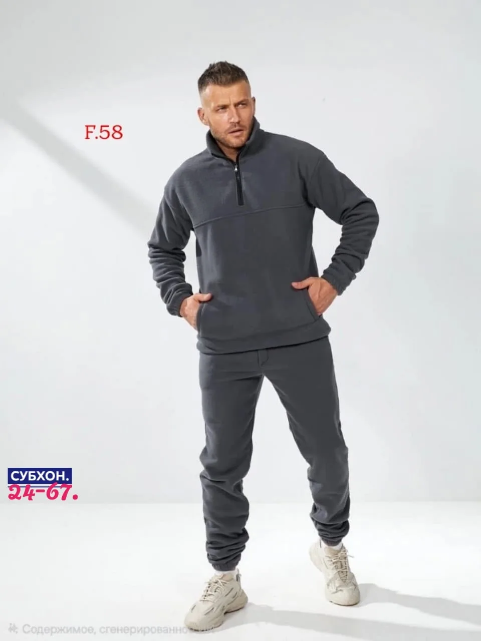 Мужской спортивный костюм из двухстороннего флиса — фото 2