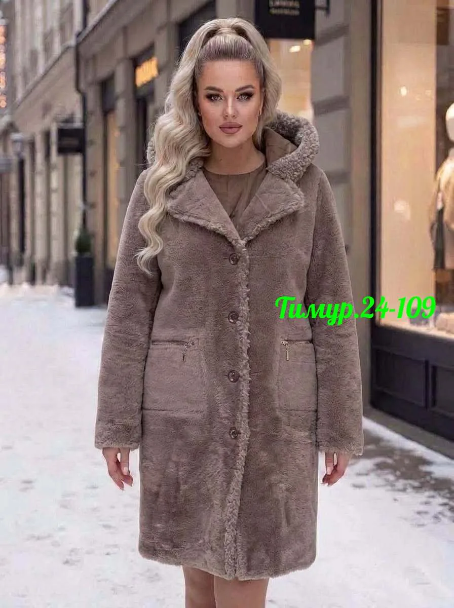 Пальто двухстороннее из замши и меха Замш + Мех — фото 2