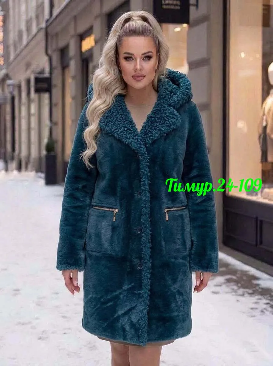 Пальто двухстороннее из замши и меха Замш + Мех — фото 6