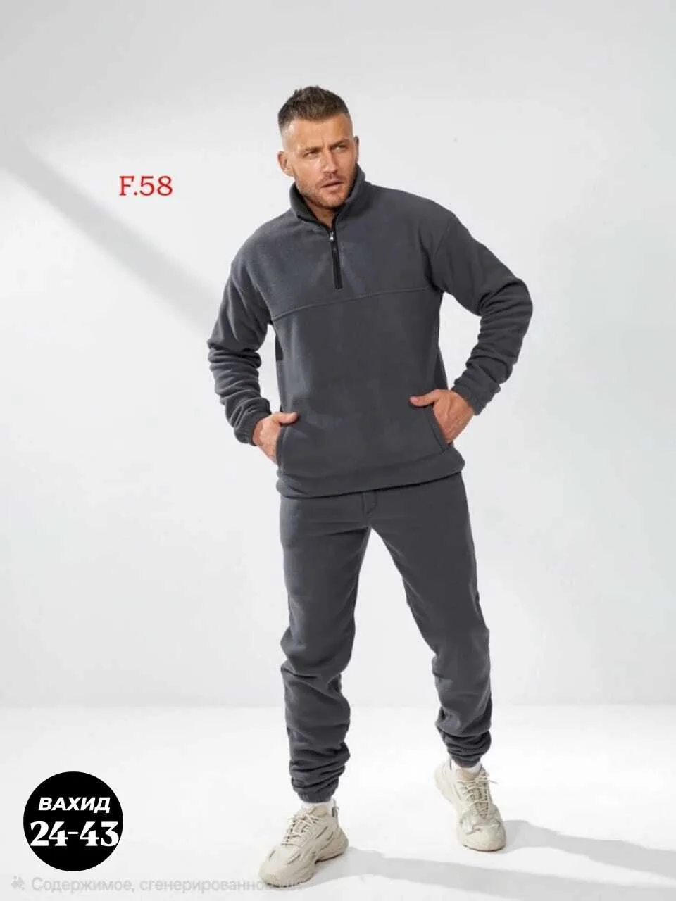 Мужской спортивный костюм из двухстороннего флиса — фото 1
