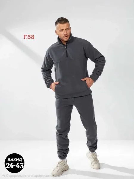Мужской спортивный костюм из двухстороннего флиса — фото 1
