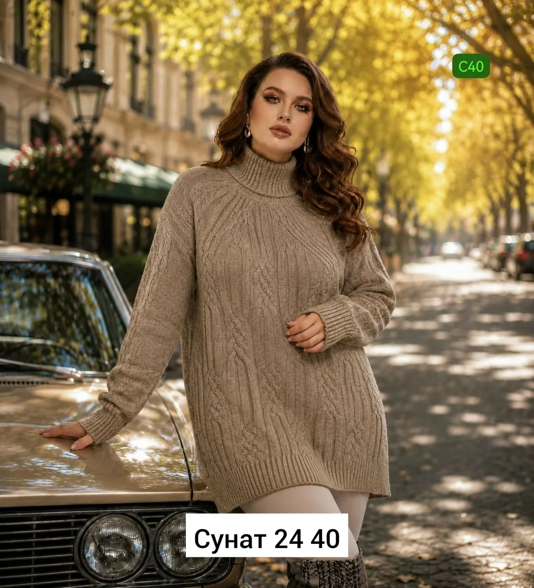 Однотонный свитер из натурального кашемира — фото 7
