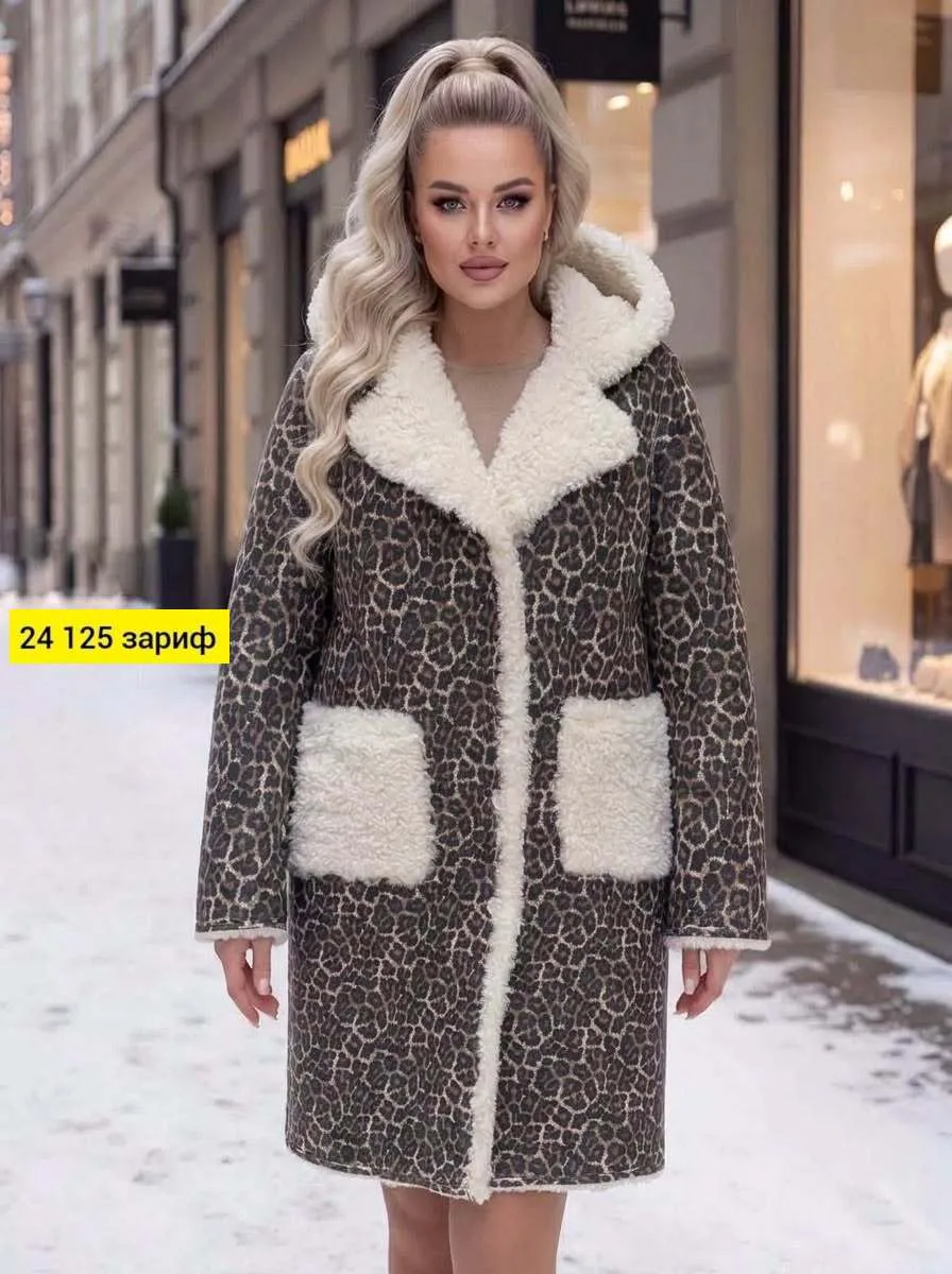Пальто двухстороннее из замши и меха Замш + Мех — фото 2
