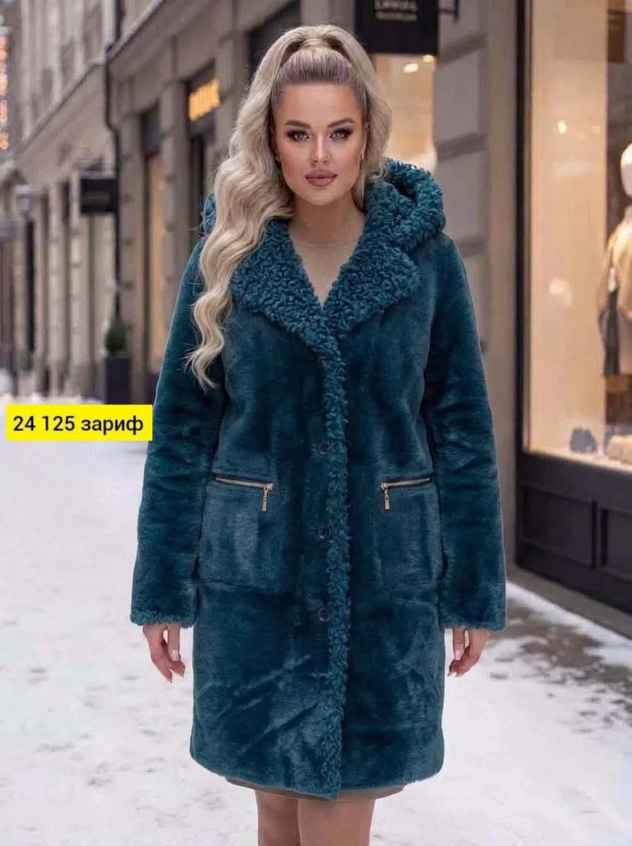 Пальто двухстороннее из замши и меха Замш + Мех — фото 4
