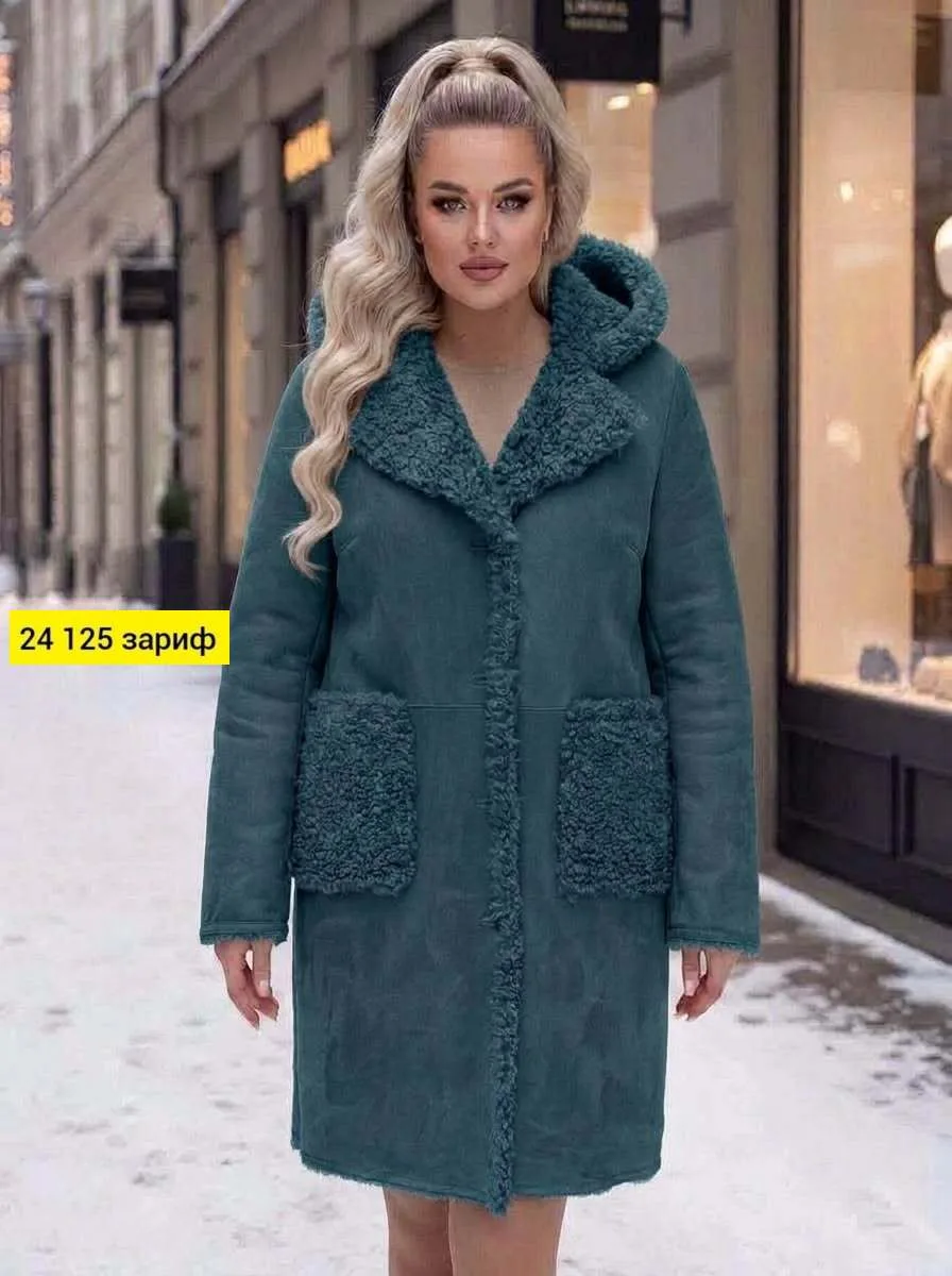 Пальто двухстороннее из замши и меха Замш + Мех — фото 5