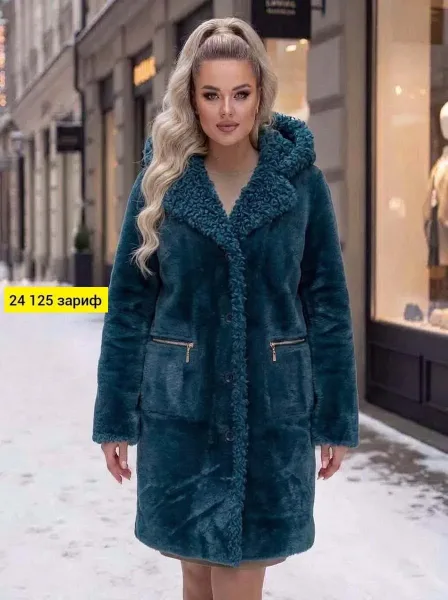 Пальто двухстороннее из замши и меха Замш + Мех — фото 4
