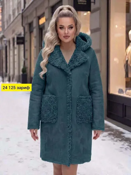 Пальто двухстороннее из замши и меха Замш + Мех — фото 5
