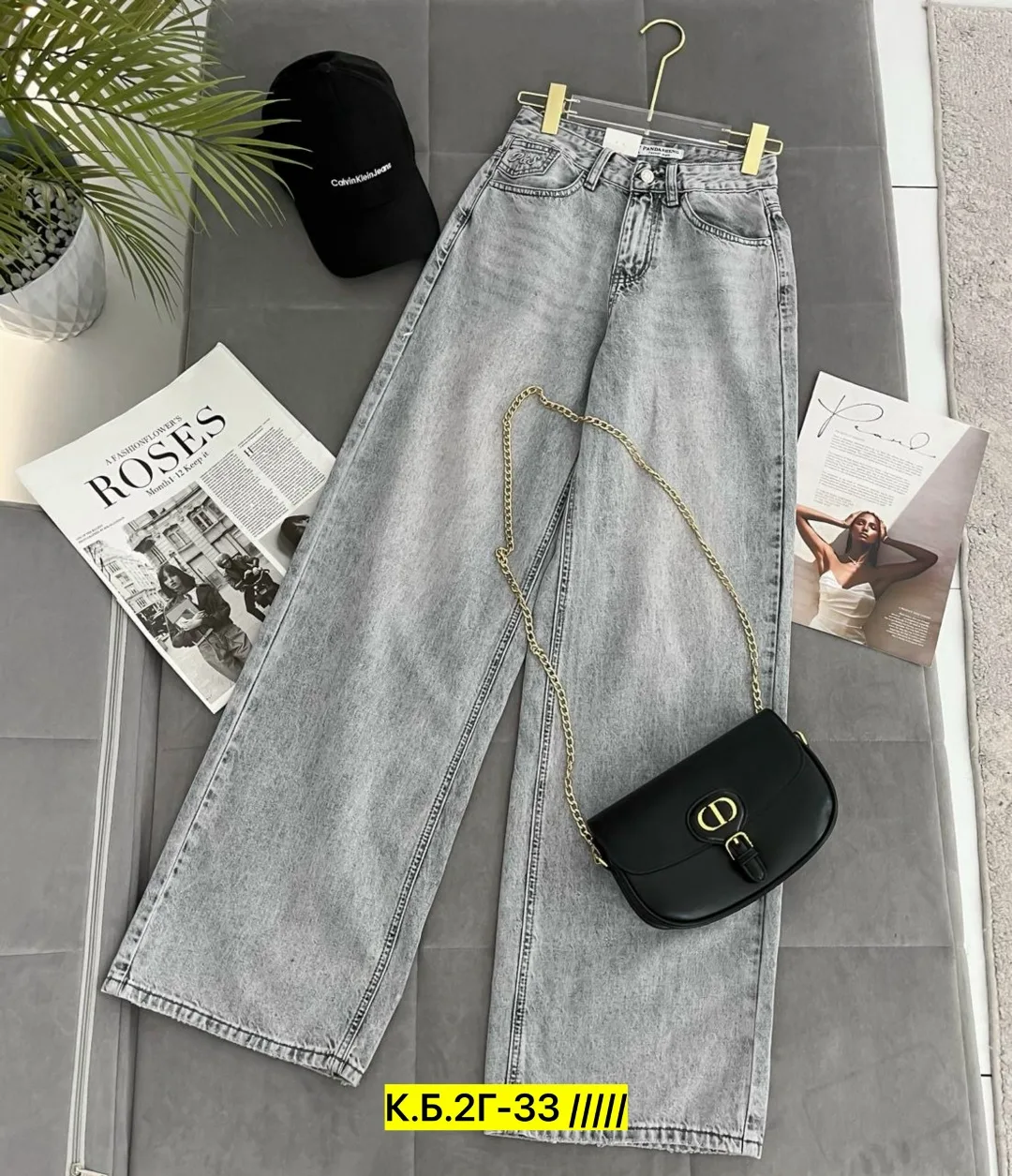 Прямые джинсы baggy из премиального денима 100 хлопок — фото 1