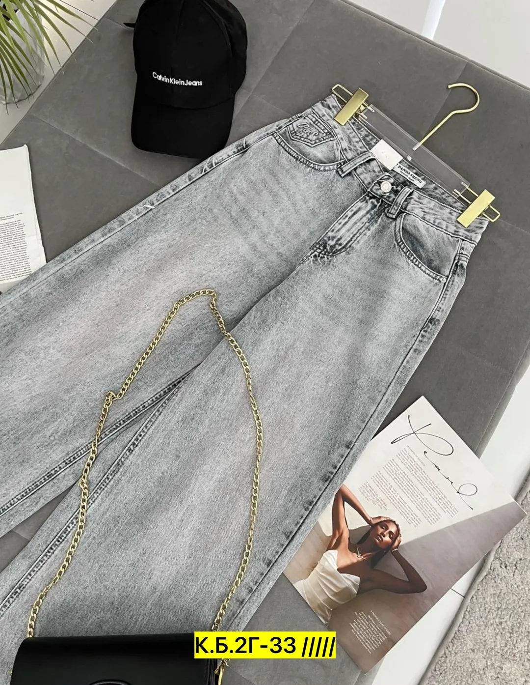 Прямые джинсы baggy из премиального денима 100 хлопок — фото 3