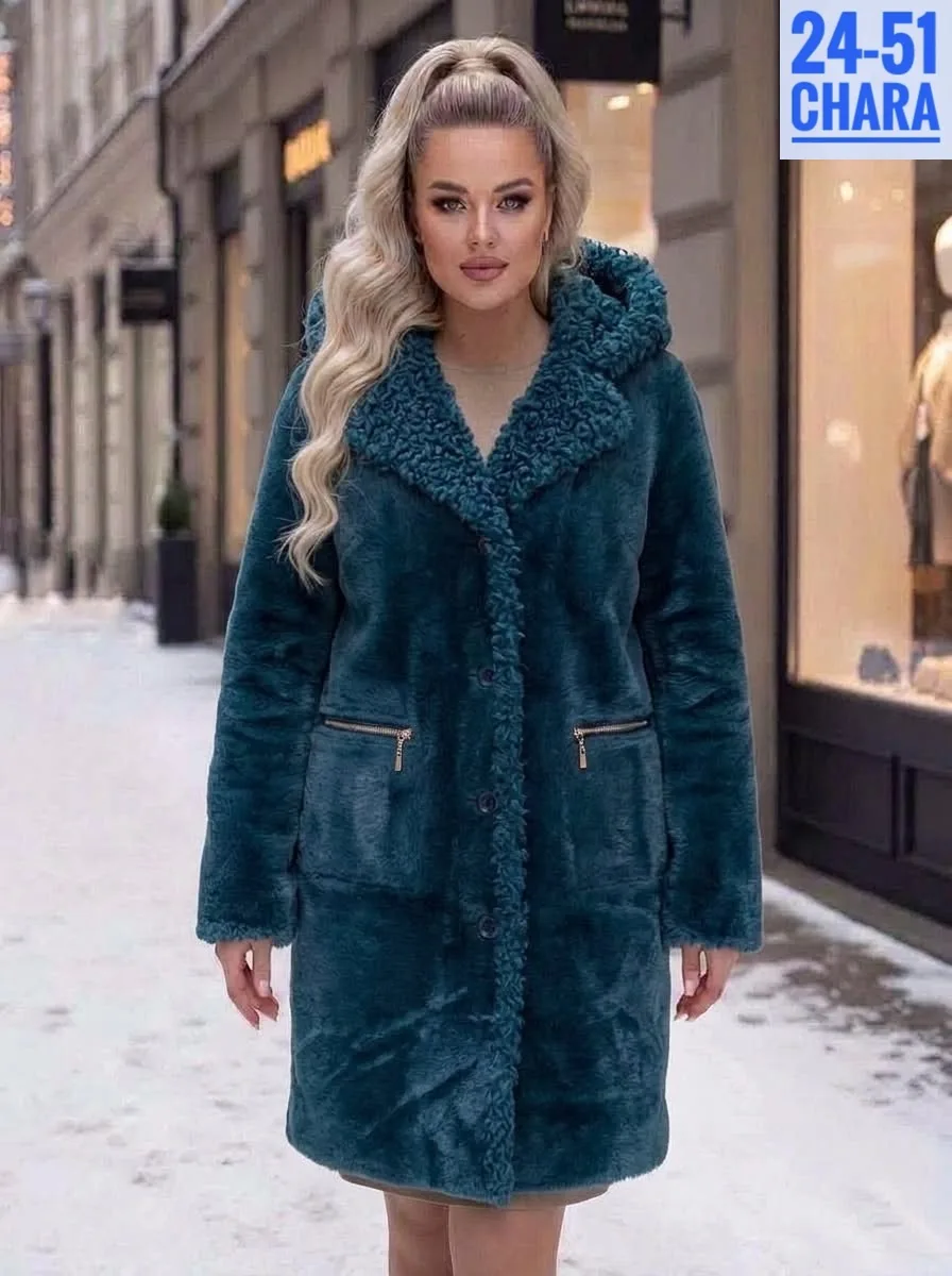 Пальто двухстороннее из замши и меха Замш + Мех — фото 4