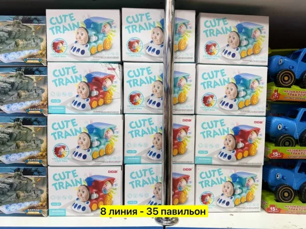 Игрушечный паровоз на батарейках из пластика — фото 7