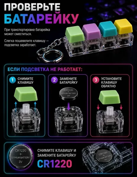 Клик-Клак на 4 кнопки матовые — фото 4