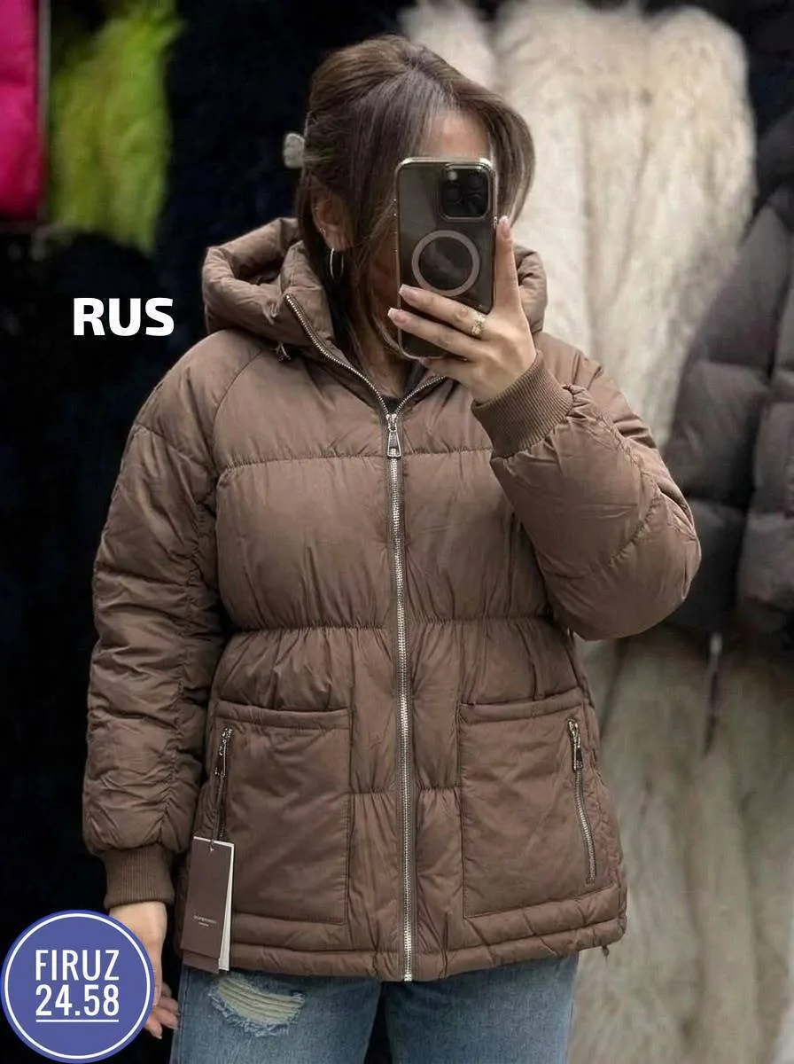 Тёплая женская куртка на синтепоне с комфортным фасоном синяя — фото 2