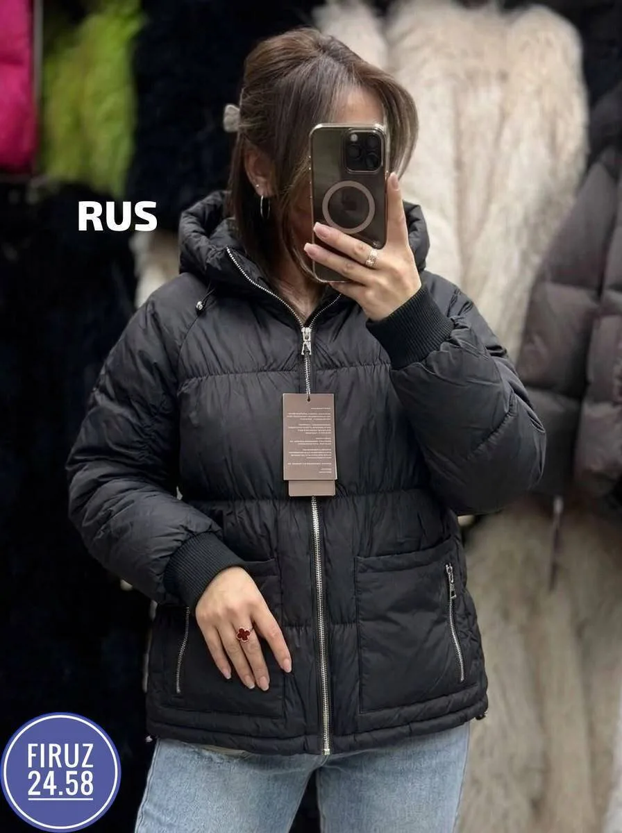 Тёплая женская куртка на синтепоне с комфортным фасоном синяя — фото 4