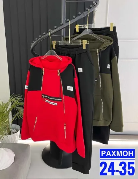 Костюм-двойка из ткани трёх-нитка флисе — фото 4