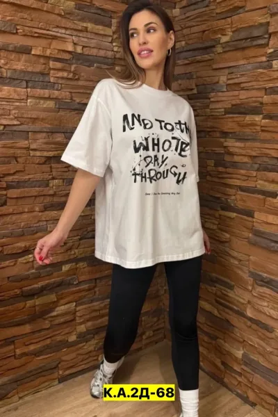 Однотонная футболка из натурального хлопка — фото 12