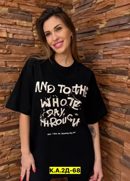 Однотонная футболка из натурального хлопка — фото 13