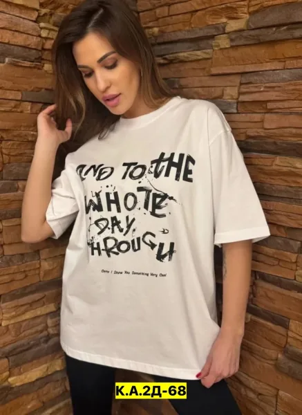 Однотонная футболка из натурального хлопка — фото 15
