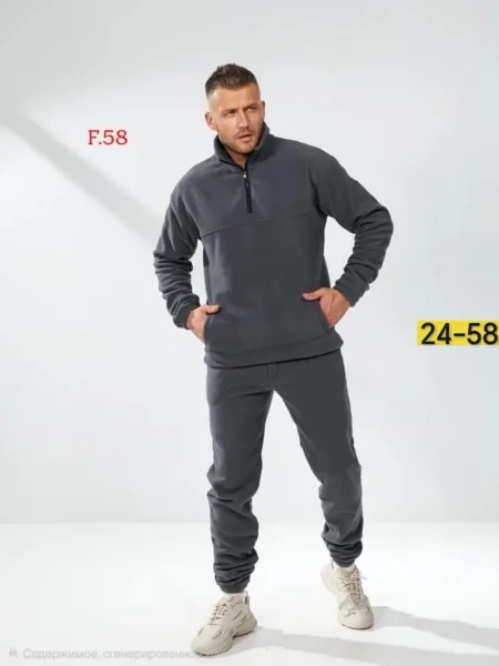 Мужской спортивный костюм из двухстороннего флиса — фото 11