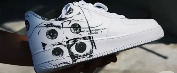 Кроссовки Nike Comme des Garçons x Supreme x Air Force 1 Low 'Eyes — фото 2