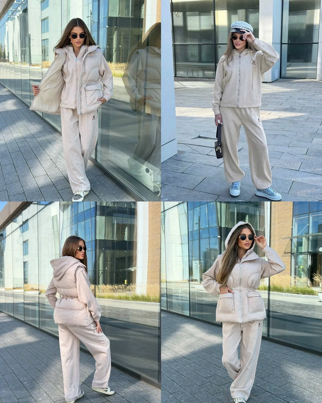 Мягкая толстовка в тон обеспечивает дополняет образ, а также предоставляет тепло и уют — фото 12