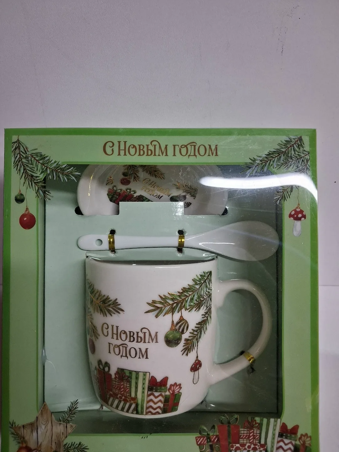 Новогодний чайный набор из фарфора — фото 9
