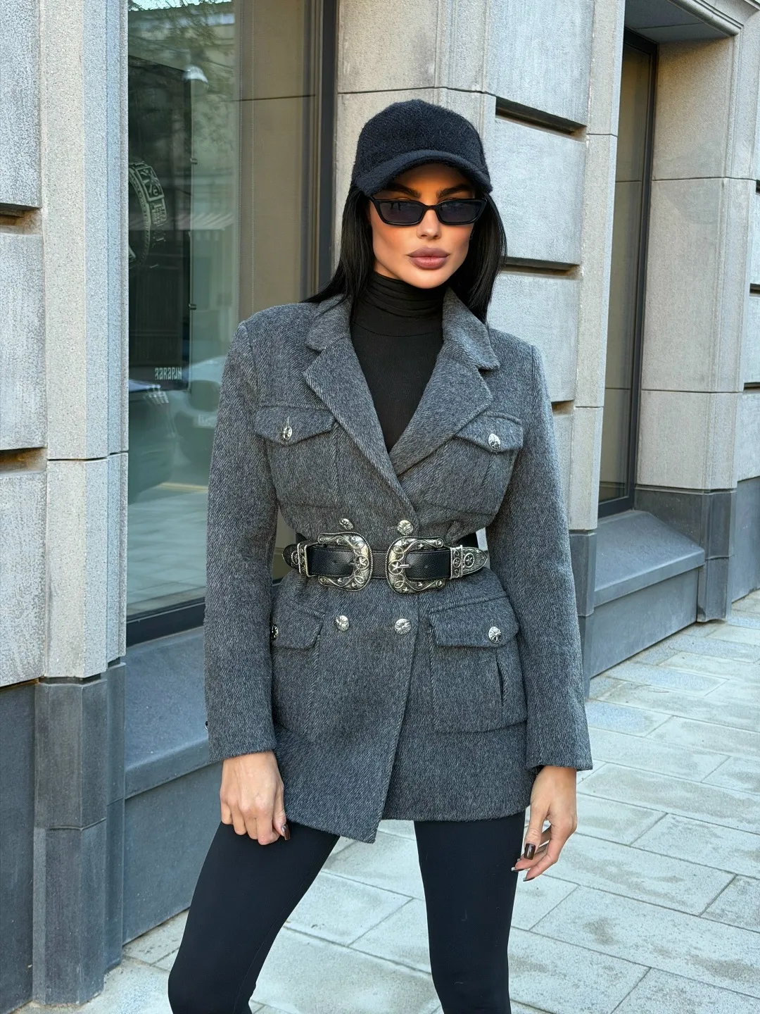 Полупальто-жакет Chrome Hearts из кашемира и шерсти — фото 1