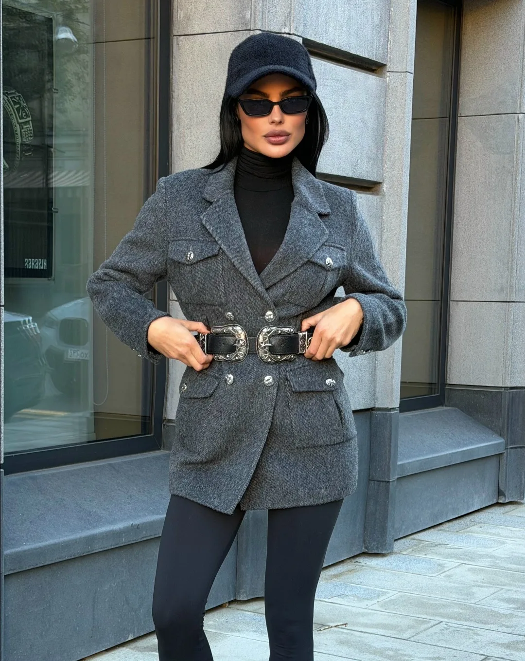 Полупальто-жакет Chrome Hearts из кашемира и шерсти — фото 3