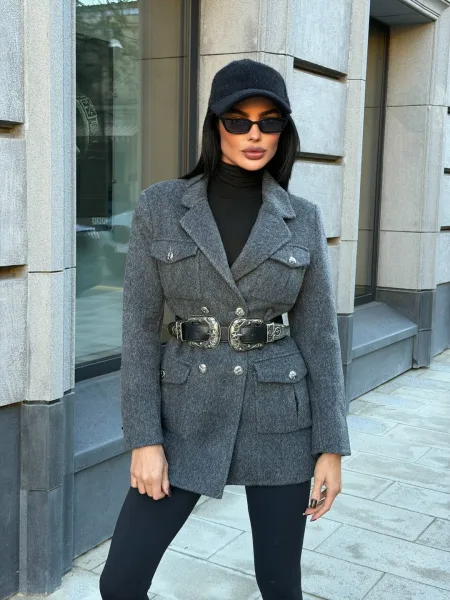 Полупальто-жакет Chrome Hearts из кашемира и шерсти — фото 1