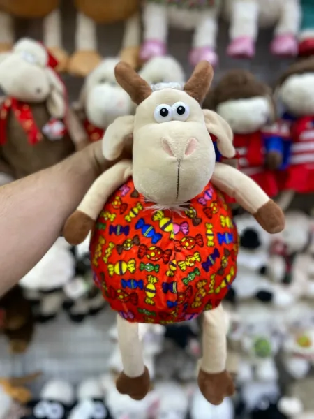 Мягкая игрушка овечка конфетница — фото 7