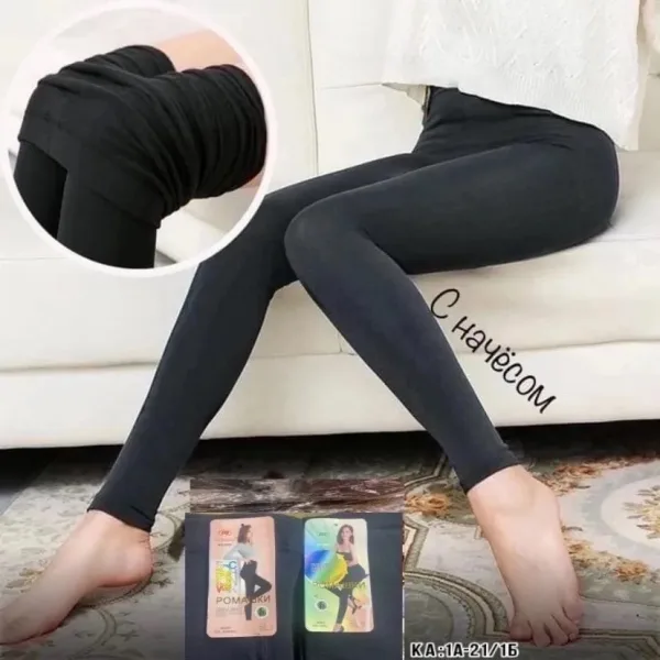 Лосины тёплые с начёсом из ткани бамбук — фото 3