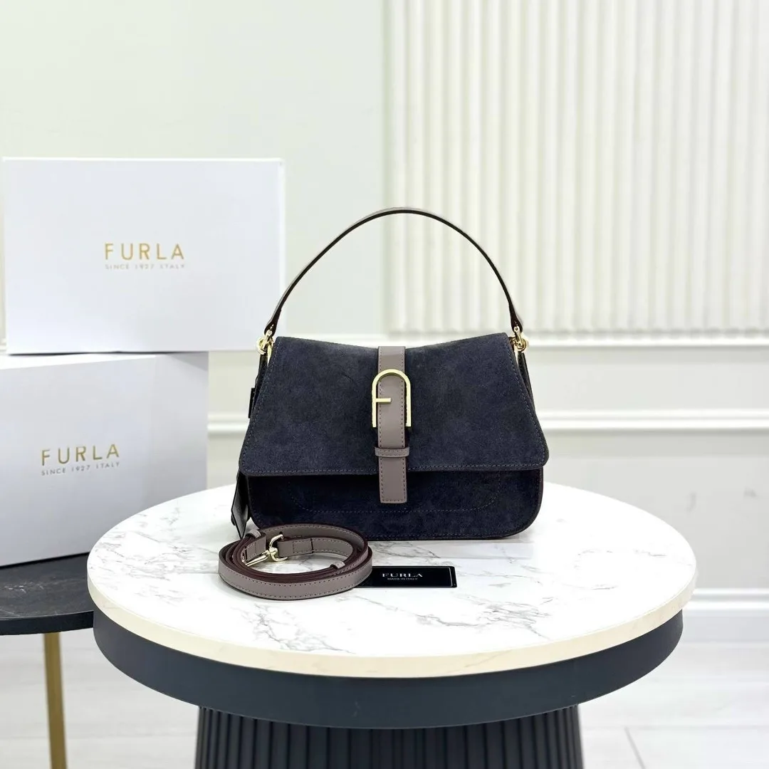 FURLA сумка из натуральной замши и кожи ЛЮКС — фото 2