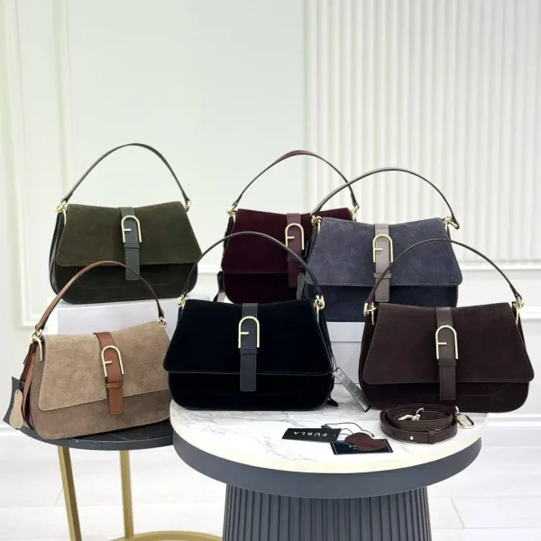 FURLA сумка из натуральной замши и кожи ЛЮКС — фото 8