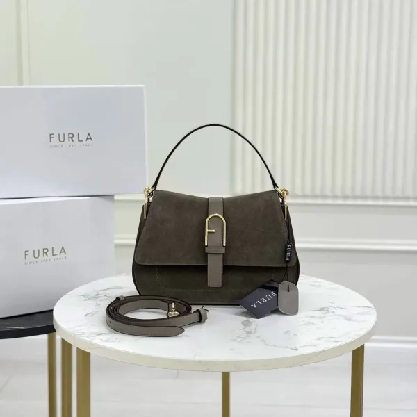 FURLA сумка из натуральной замши и кожи ЛЮКС — фото 15