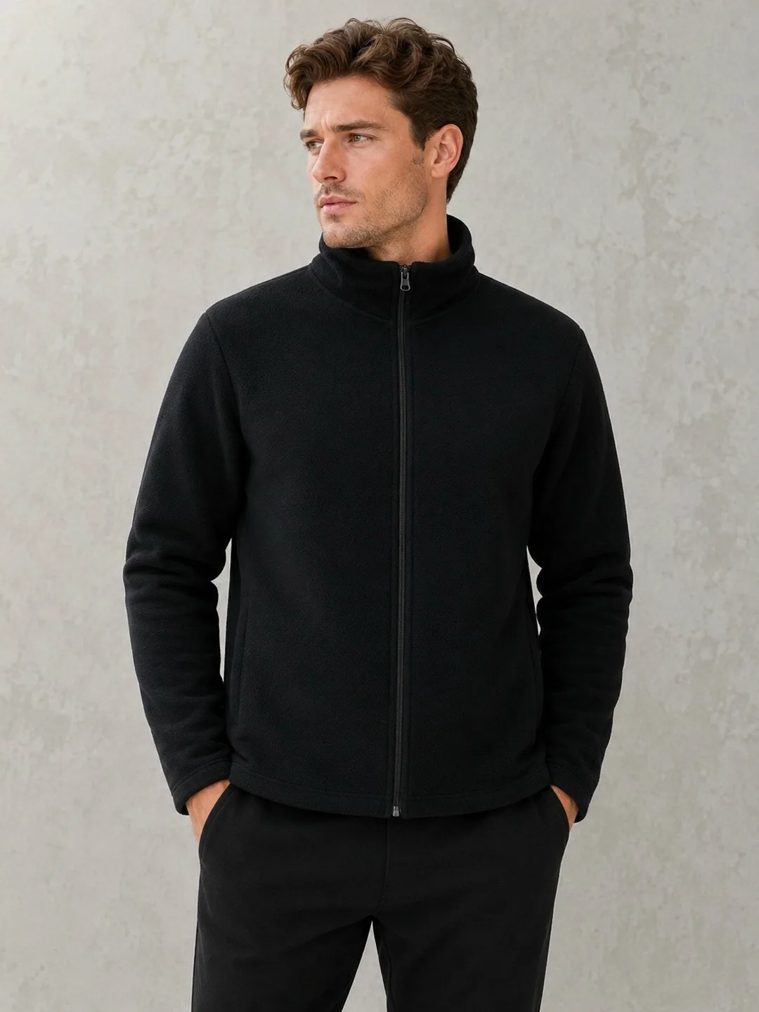 Спортивная толстовка из хлопка с начёсом, двусторонний войлок — фото 5