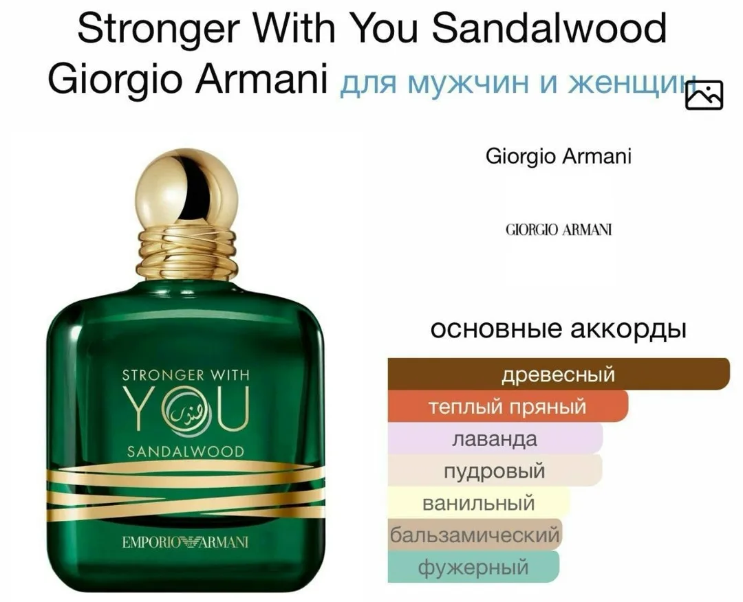 Stronger With You Sandalwood Giorgio Armani унисекс парфюм — фото 3