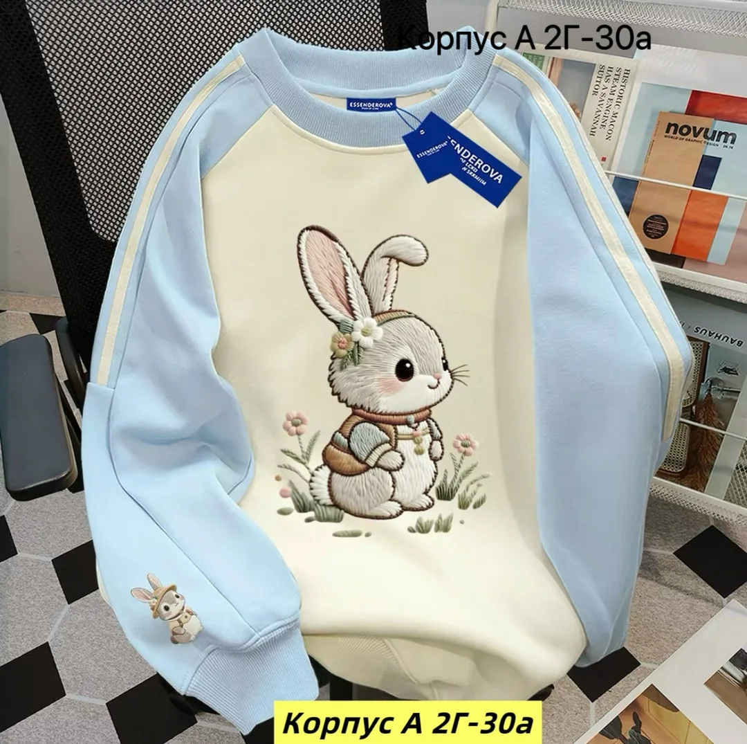 Кофта, двухнитка, хлопок — фото 6