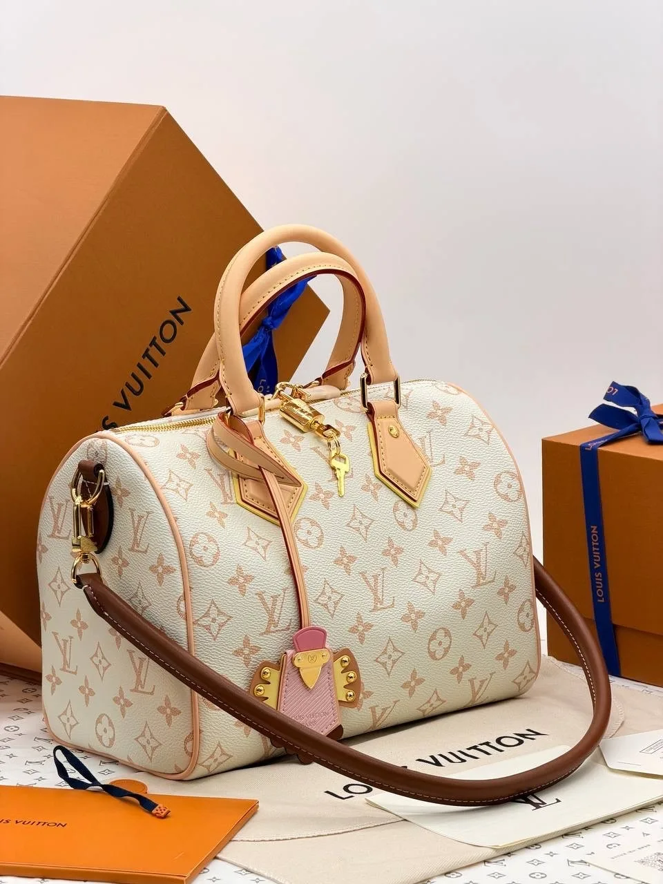 Сумка Louis Vuitton Speedy Bandoulière 25, кожа канва — фото 13