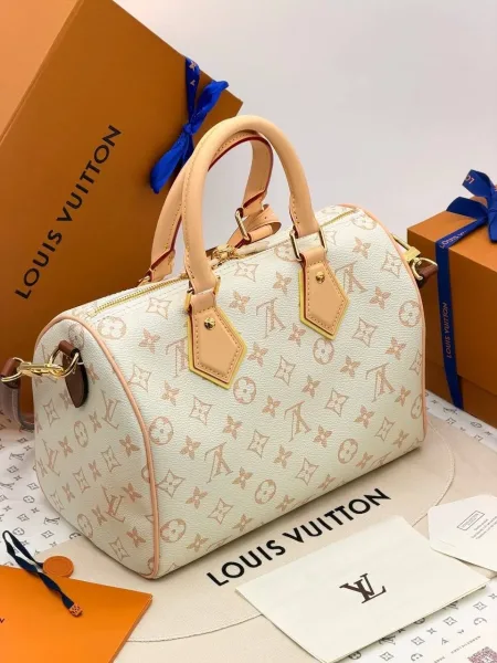 Сумка Louis Vuitton Speedy Bandoulière 25, кожа канва — фото 3