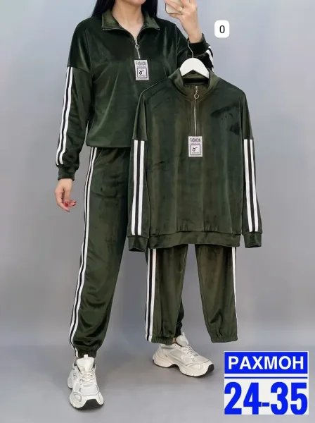 Костюм двойка из велюра — фото 1