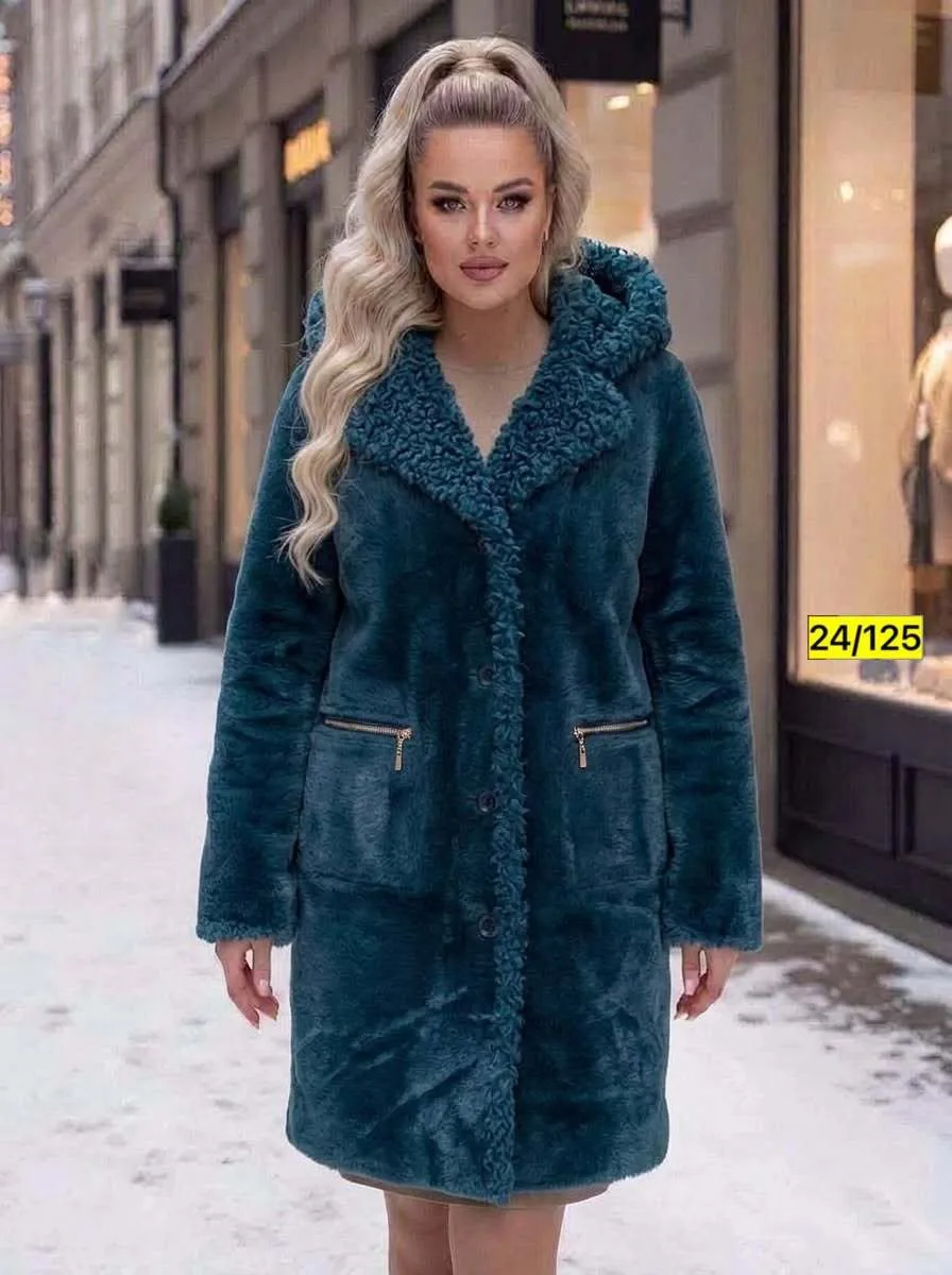 Пальто двухстороннее из замши и меха Замш + Мех — фото 2