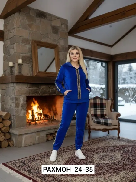 Костюм двойка из велюра — фото 2