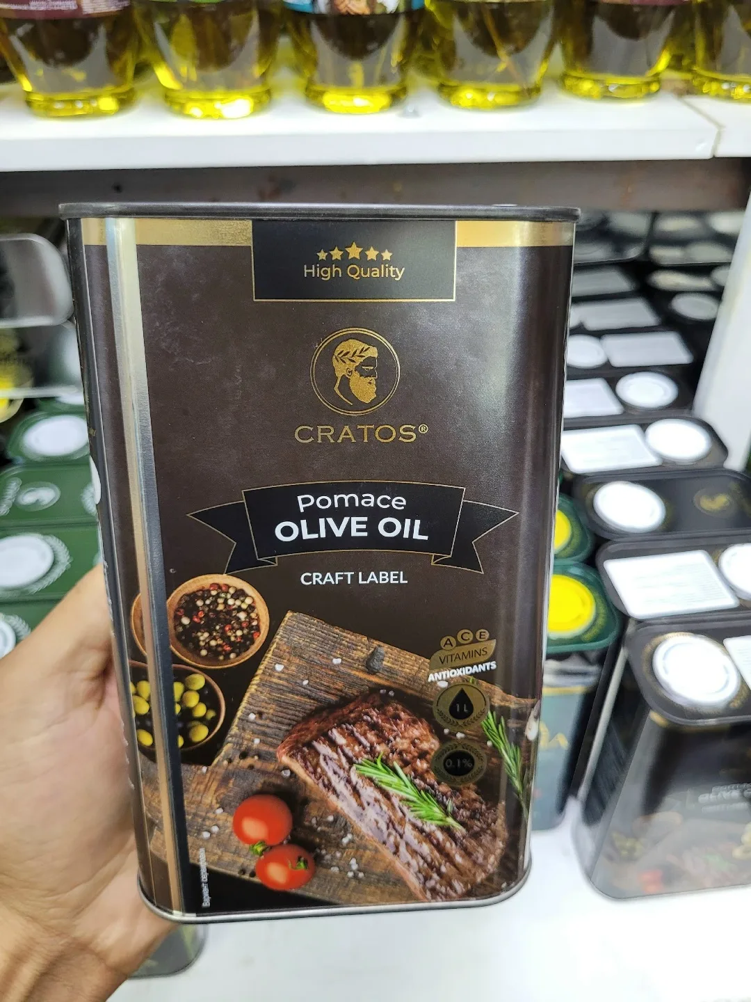 Натуральное оливковое масло объёмом 1 литр, подходит для кулинарии, косметики — фото 3