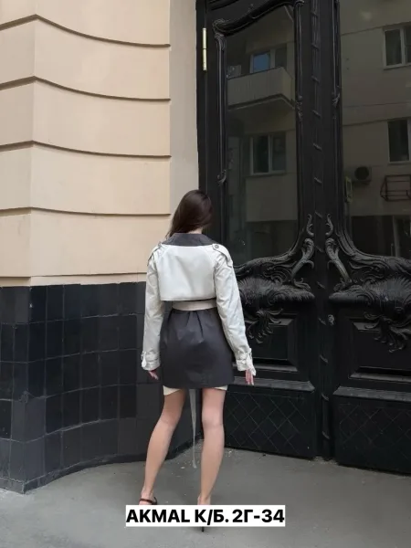 Тренч из полиэстера с подкладкой, устойчивый к влаге — фото 12